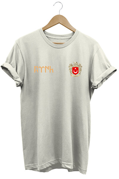 remonz Tricou unisex antracit cu guler rotund, cu text turcesc și emblema Tur...