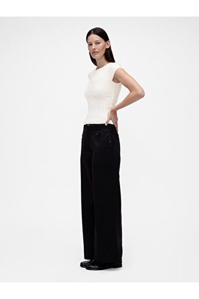 GAP Kadın Beyaz GapStudio Rib T-Shirt