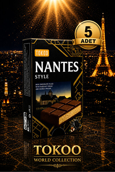 Tokoo Nantes: 30g*5 ad Bisküvi parçalı krema dolgulu sütlü çikolata