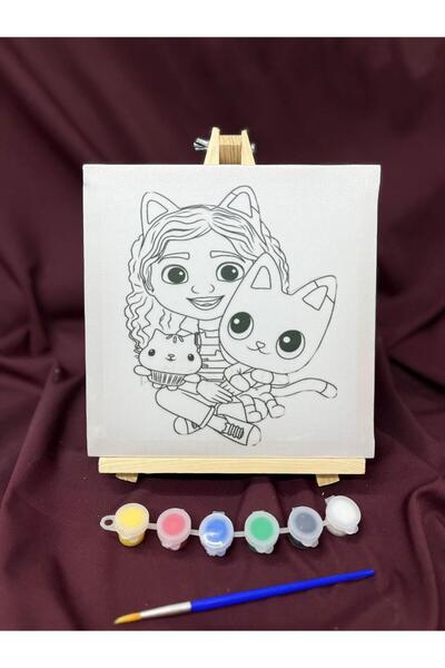 obelleatelier Gabby Tuval Boyama Seti 20x20 cm | 6 Renk Boya ve Fırça Dahil |...