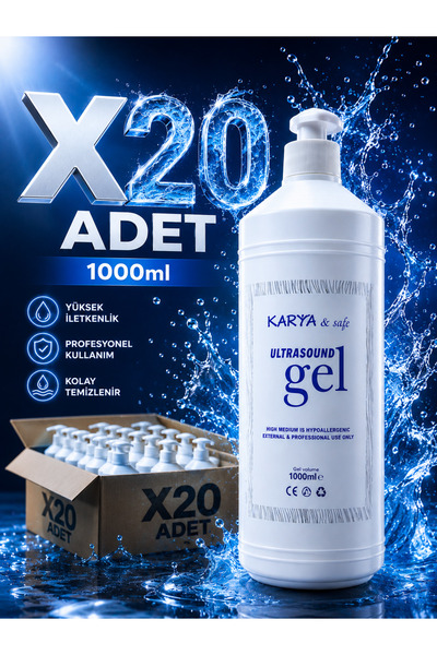 KARYA 20 Adet Ultrason Jeli , EKG, EEG, EMS, Epilasyon Jeli ve Kayganlaştırıc...