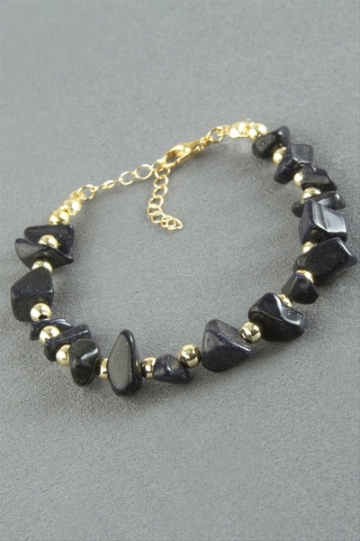 ZERO LAND Ilkeshop Broken Natural Stone Bracelet (03851) - Navy Blue