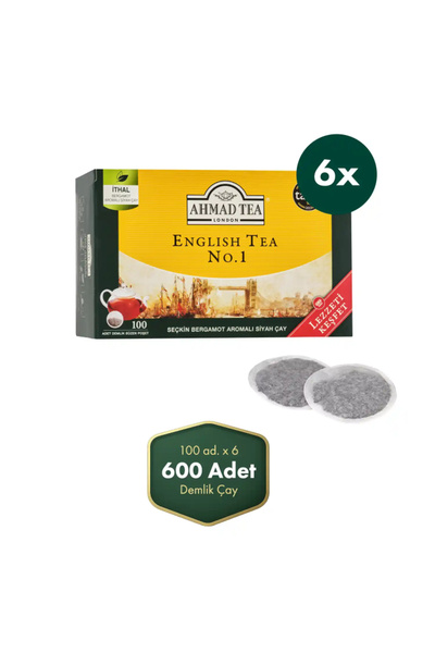 Ahmad Tea English Tea No.1 100X3,2 Gr Demlik Poşet Çay x 6 Adet