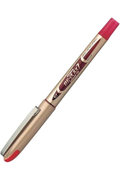 Zebra Pen قلم حبر جاف زيبرا 0.7 ملم مع رأس دوار، موديل BE-AX7، لون أحمر