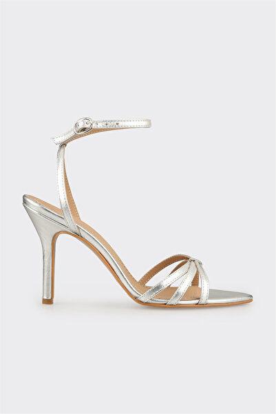 Elle Shoes Lame Deri Kadın Topuklu Sandalet