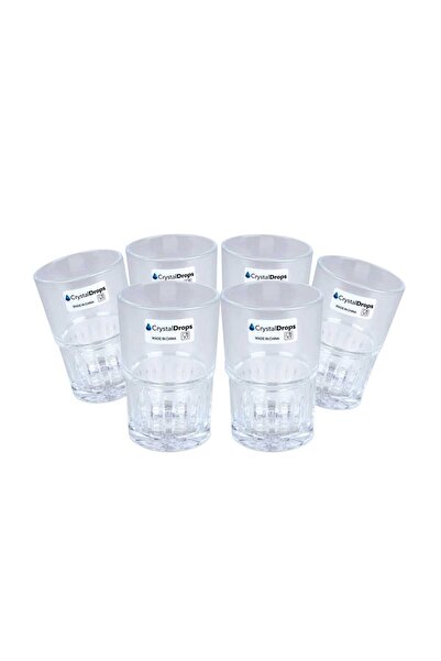 Crystal Drops طقم أكواب زجاجية، 6 قطع