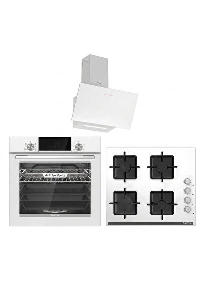 Tecna Frytec Beyaz Cam Ankastre Set