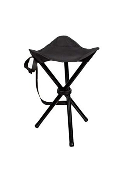 SHOPIENS Scaun trepied pliabil negru 32 x 32 x 41 cm