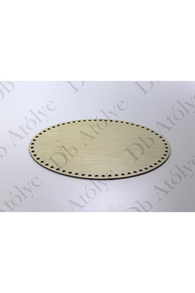 Db Atölye Rattan Weaving Plate Ellipse 20X30 cm - Bamboo Basket Base - Wooden Basket Base