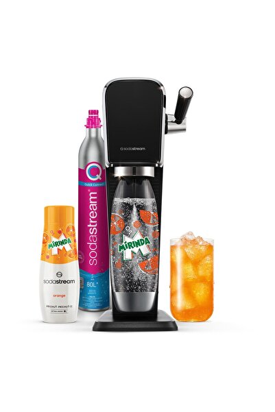 sodastream Art Black Megapack Mirinda Συσκευή Παρασκευής Ανθρακούχου Νερού