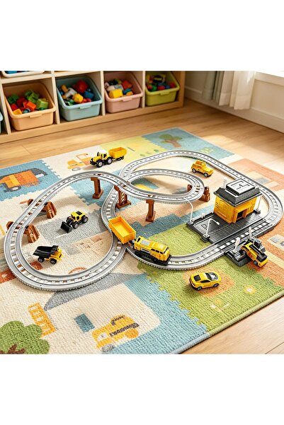 KidProtect Circuit Trenulet Jucarie Electric Copii Constructo Train, Locomoti...