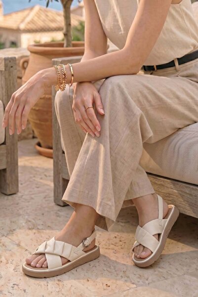 Guja Lilie Imported Special Series Orthopedic Women's Sandals Beige