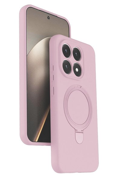 New Face ILKESHOP غطاء ماج سيف الجديد لهاتف Mi 15T Regal مع حامل - (163158) وردي