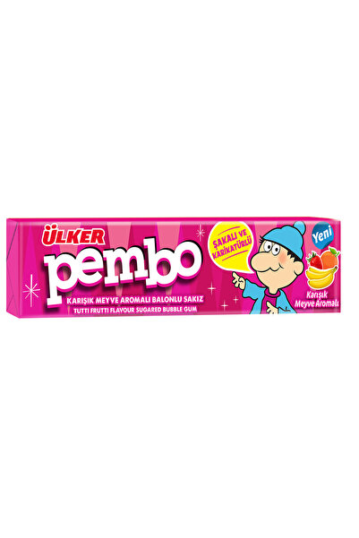 Ülker PEMBO Karışık Meyve Aromalı Balonlu Sakız - 22.5 gram - 18 Adet