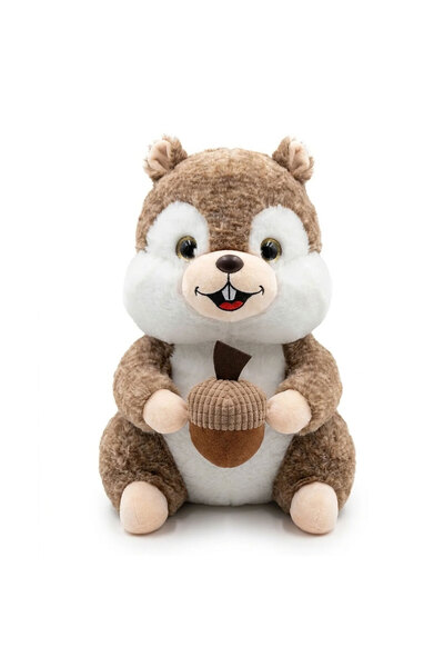 Feyza Oyuncak Palamut Tutan Peluş Sincap 35 cm Büyük Boy Yumuşak Uyku Arkadaş...