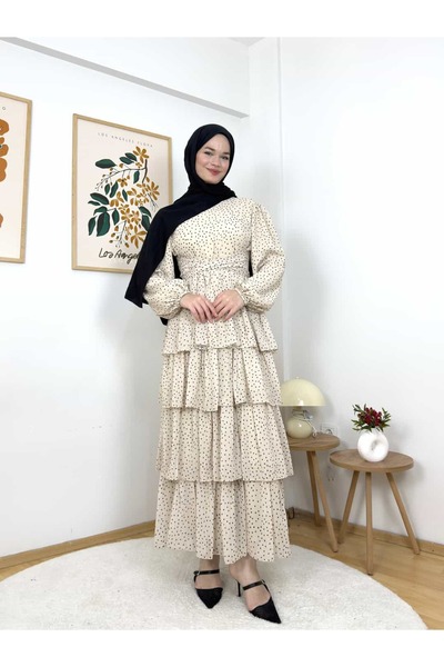 ARZU SEMA فستان أسنيري منقط