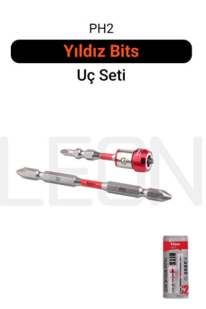 Klaus Tech. PH2 Bits Yıldız Uç Seti 3'lü – S2 Çelik Manyetik Vidalama Ucu 1/4...