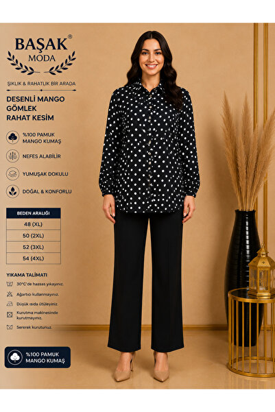 MK MODA BAŞAK BÜYÜK BEDEN PREMİUM MANGO GÖMLEK