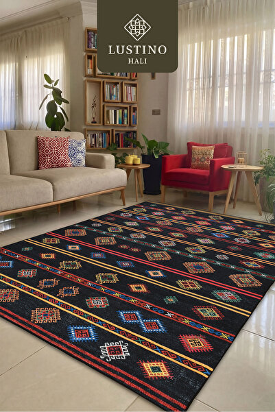 Lustino Halı Yıkanabilir Halı Kaymaz Taban Leke Tutmaz Salon Halısı Mutfak Ha...