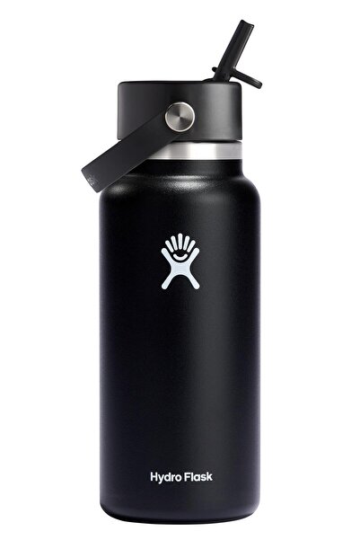 Hydro Flask Geniş Kapak Pipetli Termos 946 ml (32 Oz) - Siyah