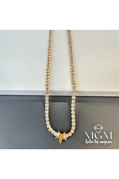 magicool 3 mm Zircon Stone Brass Necklaces 40+5 cm Extension Chain - Kl0083