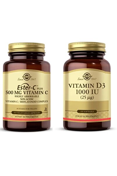 Solgar Ester C - Plus 500mg 50 Tablet + D3 100 Tablet