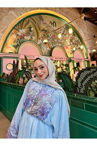 MODA S&S BZLİNE Floral desenli prenses elbise