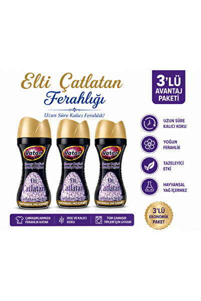 Vatan “Vatan Elti Çatlatan Granül Çamaşır Parfümü 3’lü Avantaj Paketi Kalıcı ...