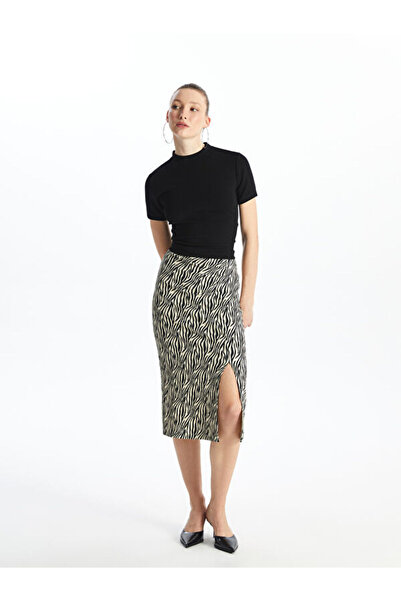 LC Waikiki Skinny Fit Patterned Women's Skirt