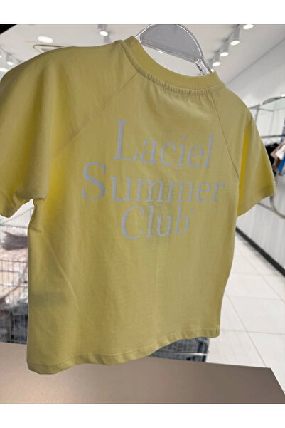 Kidmark Çocuk Modası Girl's Crop Yellow T-Shirt