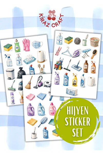 Kiraz Craft Clean Home Sticker Seti – Laptop, Defter, Tablet ve Ajanda İçin H...