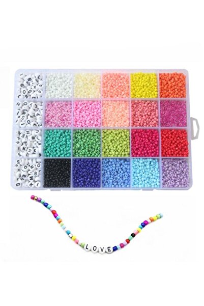 Yelajoy Mixed Shape Opaque Acrylic & Glass Seed Beads Kit with Storage Box fo...