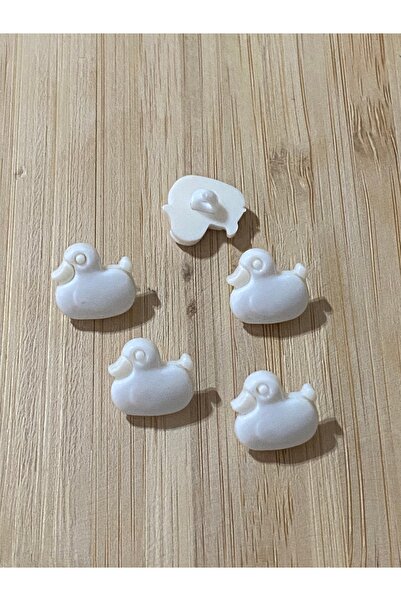 Lorin hobi Duck Figure Baby Button with Bottom Attachment 14mm 10 Pieces Cream