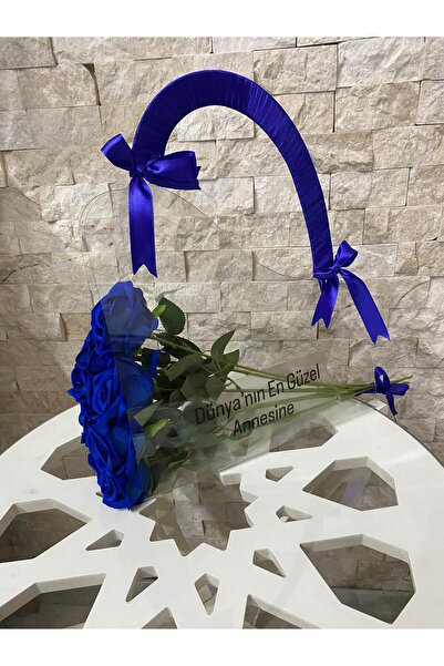 Floria Buket Evi Pleksi Çantada Kadife Güller