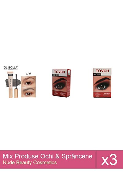 Makeup Set Mix 3 produse Rimel Sprancene: Rimel sprancene Olibolla #01 Espres...