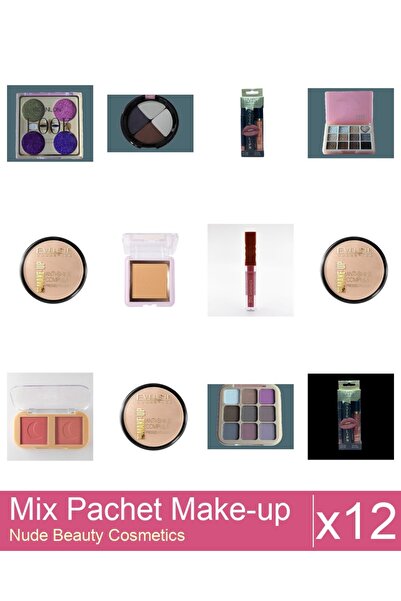 Makeup Set Mix 12 produse Palete Makeup: Paleta de Farduri DoDo ROSE 8g, 03, ...
