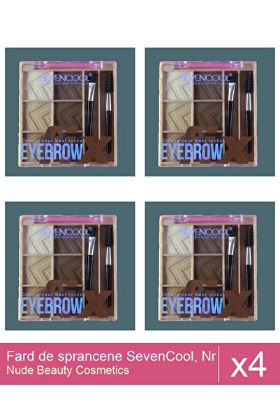 Makeup Set 4x Fard de sprancene SevenCool, Nr 1