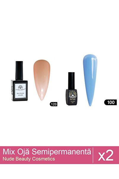 Makeup Set Mix 2 produse Nail Oja: Oja semipermanenta Black Elite, Global Fas...