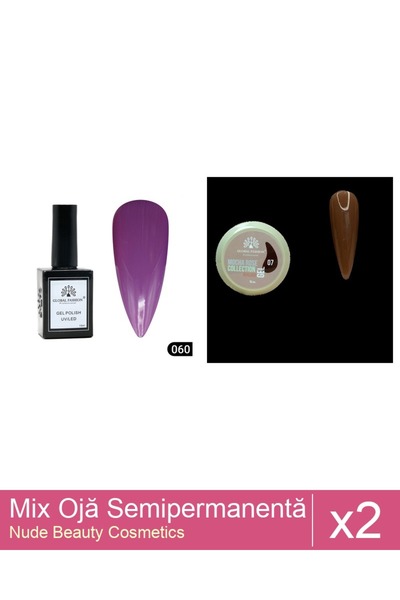 Makeup Set Mix 2 produse Nail Oja: Oja semipermanentă Global Fashion, Gel pol...