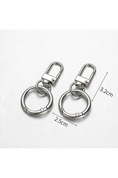 Choice3 10pcs silver color 10/20/50pcs Silver Color Keyring Lobster Clasp Hoo...