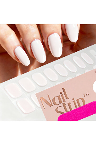 choice2 3 16Tips Semi-Cured Gel Nail Art Stickers &1pcs Nail File 17 Solid-Co...