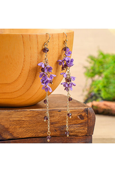 Choice X25100704 Women's Vintage Dangle Earrings Wisteria Element Fresh and S...
