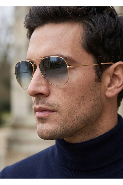 Ray-Ban Erkek Aviator Damla Güneş Gözlüğü Uv400 58-14-140 NT26700242