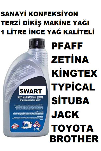 Swart Singer Zetina Gemsy Siruba Kingtex Typical Juki Brother 1 Lt Dikiş Maki...