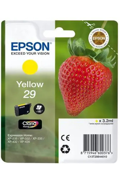 EPSON Claria Home SP 29 Yellow Ink Cartridge - C13T29844010