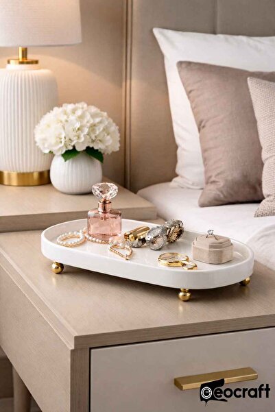 EOCRAFT Luxury Composite Granite Oil Tray and Presentation Plate 24 X 12.5 cm...