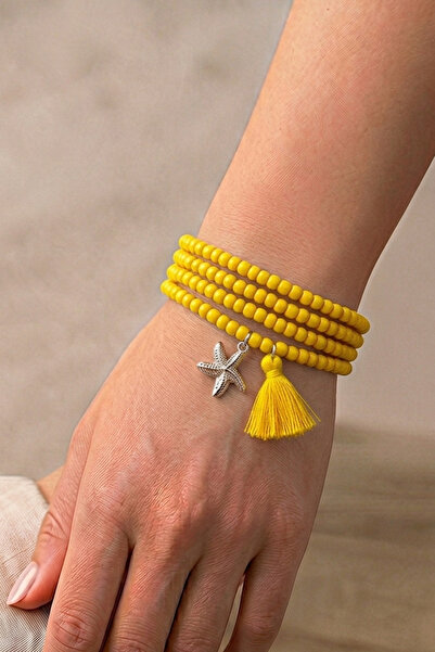 PETEK AKSESUAR Multiple Bead Tassel Sea Star Bracelet