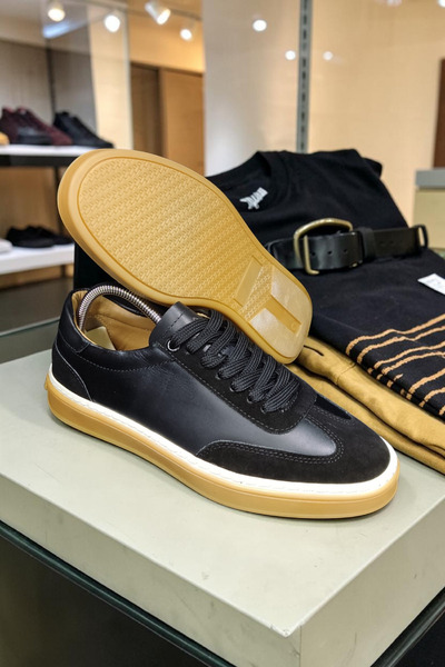 VİVA SHOES أحذية رجالية عادية من الجلد الطبيعي بنعل مطاطي