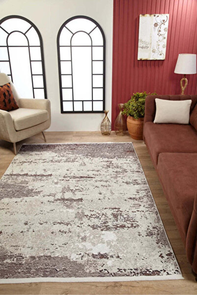 halinet Halı.Net White Modern Washable Non-Slip Living Room Carpet Haln-Hln1789