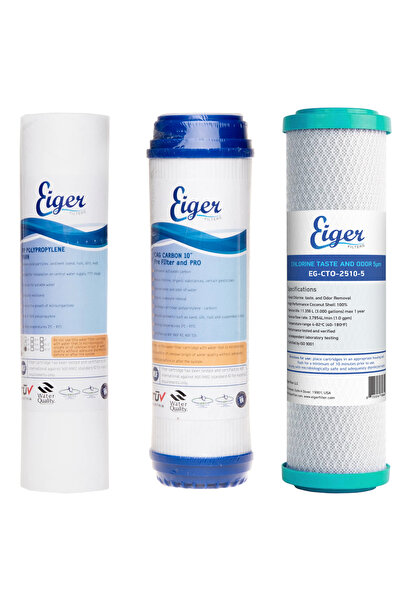 Eiger Filter Eiger Σετ 3 Ανταλλακτικών Φίλτρων για Σύστημα Αντίστροφης Όσμωση...